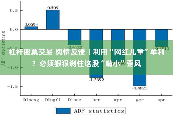 杠杆股票交易 舆情反馈丨利用“网红儿童”牟利？必须狠狠刹住这股“啃小”歪风