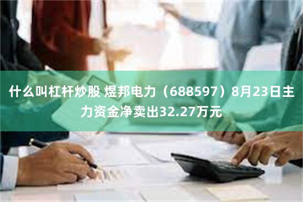 什么叫杠杆炒股 煜邦电力（688597）8月23日主力资金净卖出32.27万元