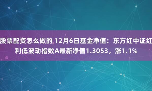 股票配资怎么做的 12月6日基金净值：东方红中证红利低波动指数A最新净值1.3053，涨1.1%